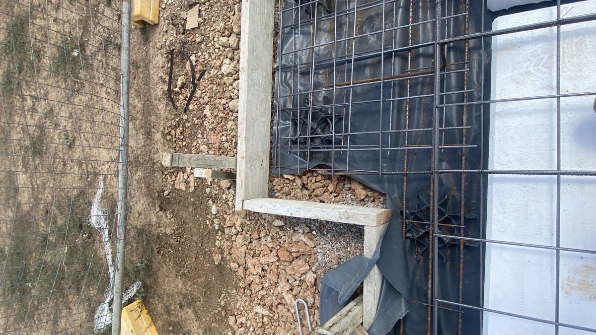 Vapour barrier requiring adjustment, recorded on a slab pre-pour inspection in Oran Park