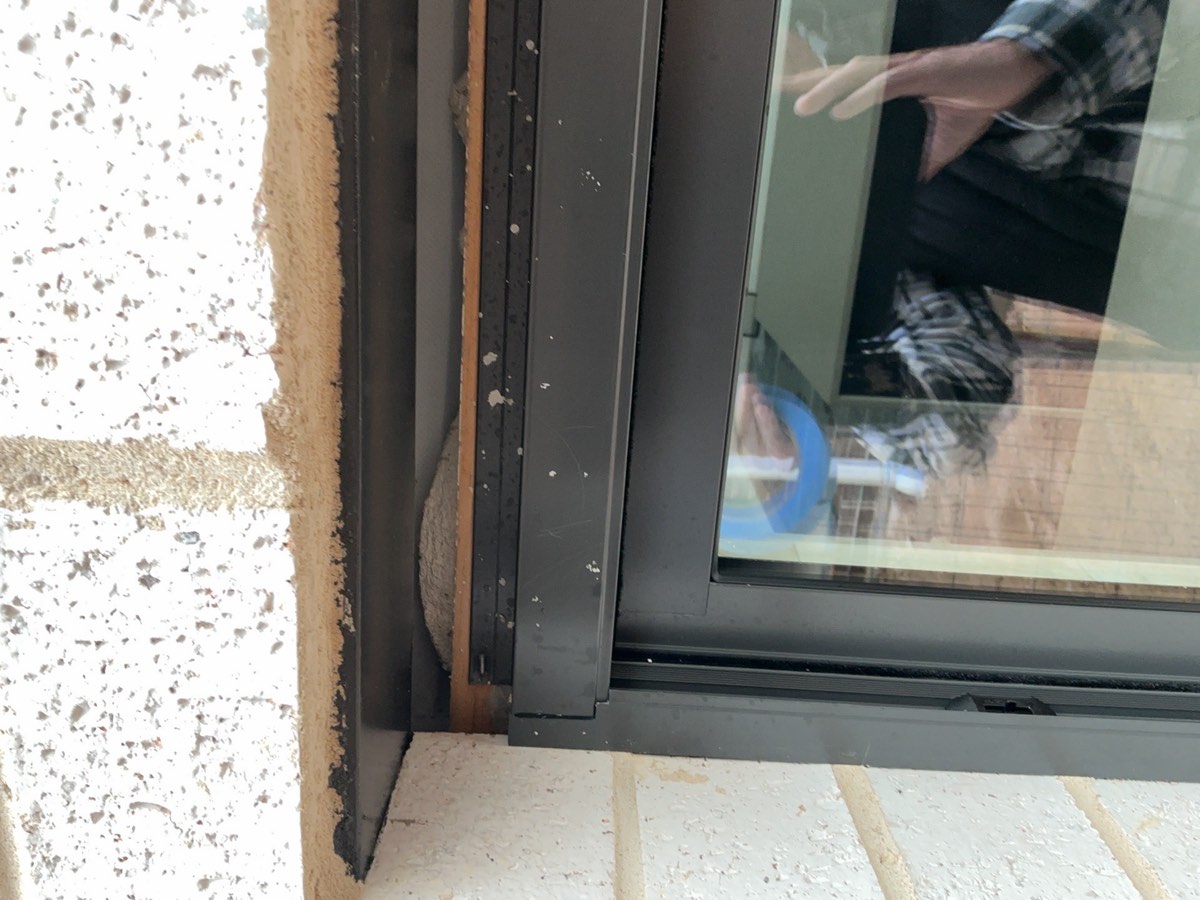 Door and window infills required, recorded during a handover inspection in Oran Park