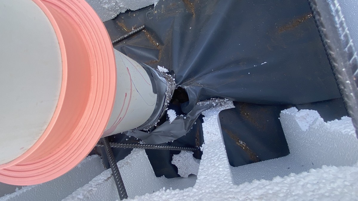 Vapour barrier joints not sealed, recorded during a slab pre-pour inspection in Oran Park